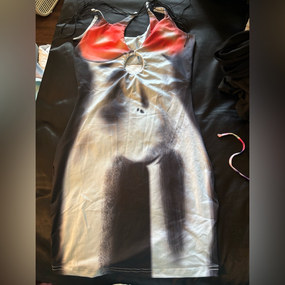 Bodycon Body Print Dress